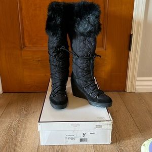 Coach Après Ski boots Vintage Size 7 Black